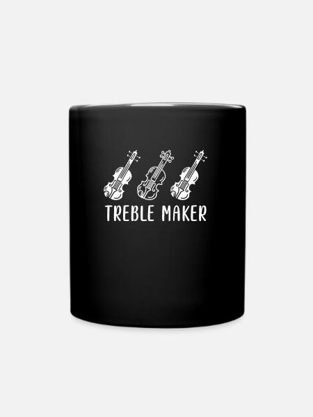 Triple clef de sol violon soprano premier violon - Mug uni - noir