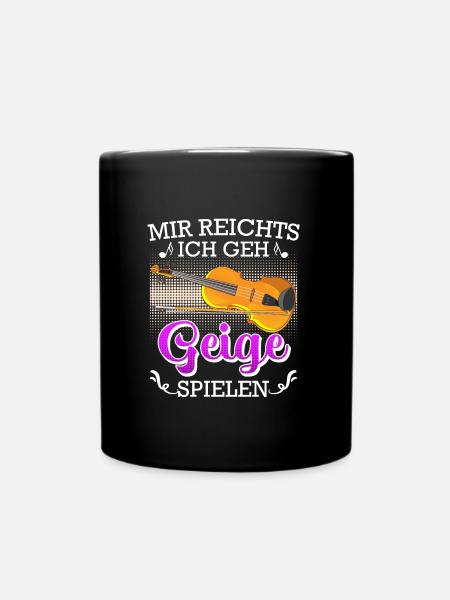 Musiker Mir reichts ich spiele jetzt Geige - Tasse einfarbig - Schwarz