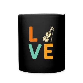 Musicien Musicien J’aime mon violon - Mug uni - noir - Devant