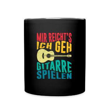 Musiker Mir reichts ich spiele jetzt Gitarre - Tasse einfarbig - Schwarz - Vorne