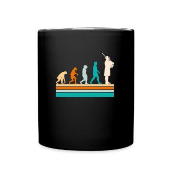 Musiker Dudelsackspieler Evolution Dudelsack - Tasse einfarbig - Schwarz - Vorne