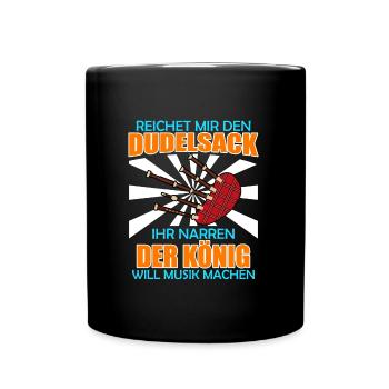 King wants to make music hands me the bagpipes - Full Colour Mug - black - Front