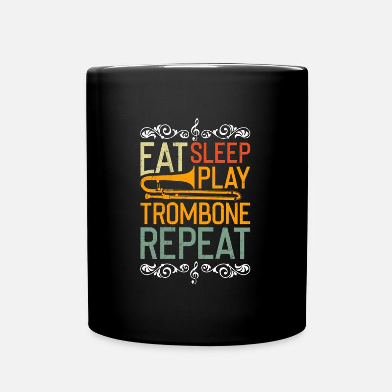 Alimentation Sommeil Jouer Trombone Répéter Trombone - Mug uni - noir