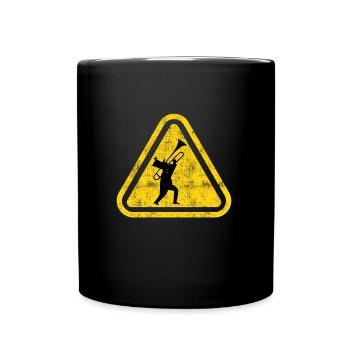 Orchestra Band Winds Concert Attention Trombone - Full Colour Mug - black - Front
