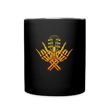 Rock & Roll Rock Metal I play guitar - Full Colour Mug - black - Front