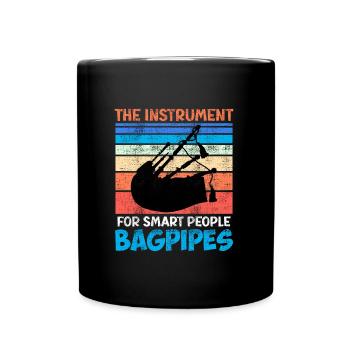 L’instrument pour les gens intelligents Cornemuse - Mug uni - noir - Devant