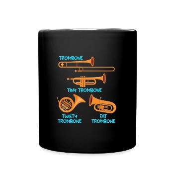 Kleine Posaune Kurvige Posaune Dicke Posaune - Tasse einfarbig - Schwarz - Vorne