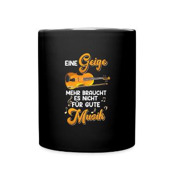 C’est tout ce dont vous avez besoin pour une bonne musique que le violon - Mug uni - noir - Devant