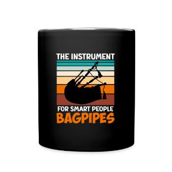L’instrument pour les gens intelligents Cornemuse - Mug uni - noir - Devant