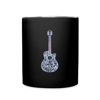 Musiker Gitarrist Mein Instrument ist die Gitarre - Tasse einfarbig - Schwarz - Vorne