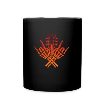Rock & Roll Rock Metal I play guitar - Full Colour Mug - black - Front