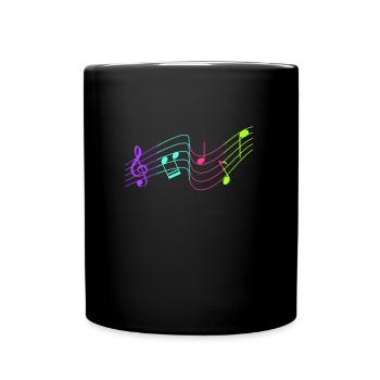 Musikliebhaber ich liebe Musik singen - Tasse einfarbig - Schwarz - Vorne
