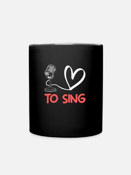chanteur j'aime chanter - Mug uni - noir