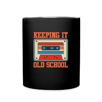 Garder les cassettes du lecteur de cassettes old school - Mug uni - noir - Devant