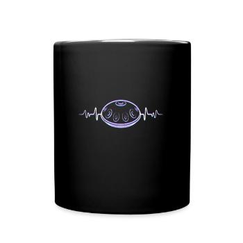 Klangschale Blech Percussion Drummer Schlagzeug - Tasse einfarbig - Schwarz - Vorne