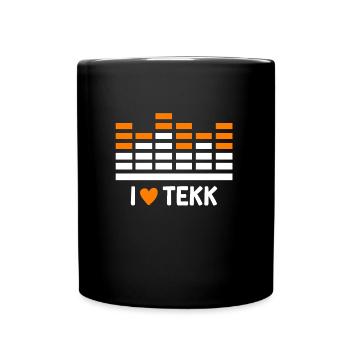 Club DJ Musique J'aime TEKK Techno - Mug uni - noir - Devant
