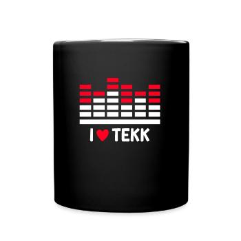 Club DJ Musique J'aime TEKK Techno - Mug uni - noir - Devant