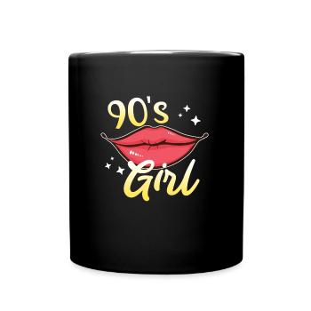 Musik Ich bin ein Mädchen der 90er - Tasse einfarbig - Schwarz - Vorne