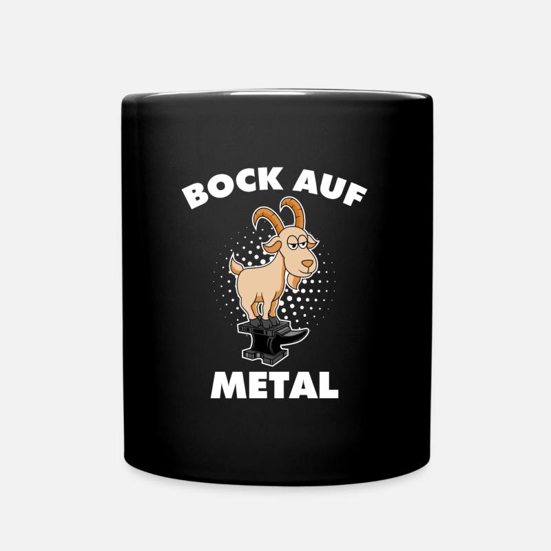 Rock Metal Bock auf Metal - Tasse einfarbig - Schwarz