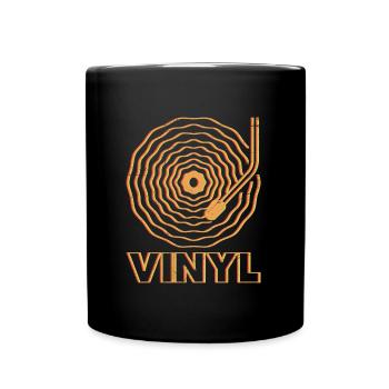 DJ musician disco i need vinyl - Full Colour Mug - black - Front