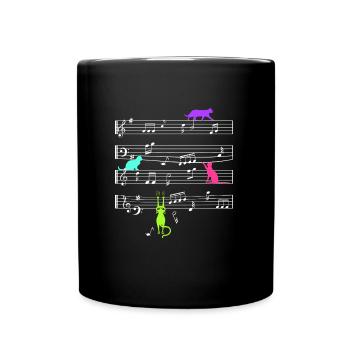 Katzenjammer Katzen Fan Music Notes - Full Colour Mug - black - Front