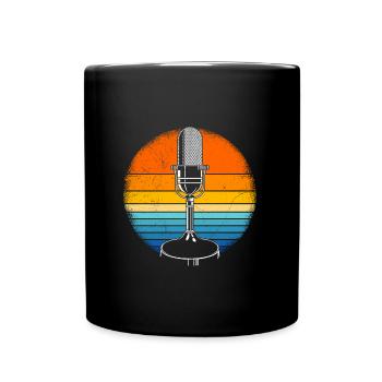 musician i am singer microphone i love singing - Full Colour Mug - black - Front