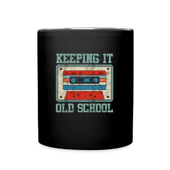 Garder les cassettes du lecteur de cassettes old school - Mug uni - noir - Devant