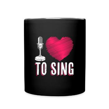 Music I love to sing - Full Colour Mug - black - Front