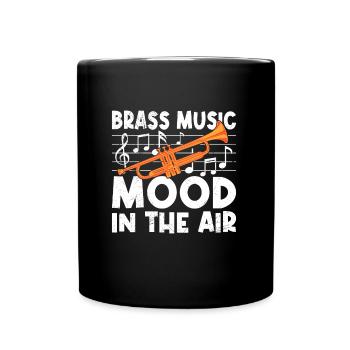 Stimmung in der Luft Blasmusik Orchester Trompete - Tasse einfarbig - Schwarz - Vorne
