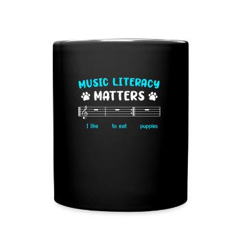 Musiker Noten lesen spielt eine Rolle Musik Noten - Tasse einfarbig - Schwarz - Vorne