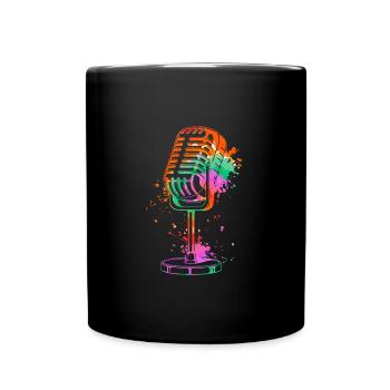Microphone je suis un chanteur je suis un chanteur chante - Mug uni - noir - Devant
