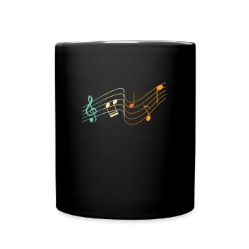 Musikliebhaber ich liebe Musik singen - Tasse einfarbig - Schwarz - Vorne