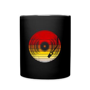 Musiker DJ nichts besseres als Vinyl - Tasse einfarbig - Schwarz - Vorne