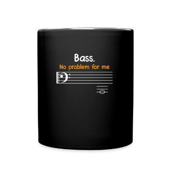 Clef de basse La basse n’est pas un problème pour moi notes - Mug uni - noir - Devant