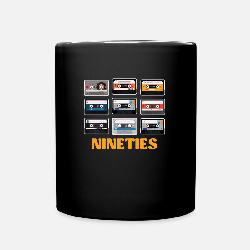 Ich bin ein Kind der 90er Jahre Kassetten 90er - Tasse einfarbig - Schwarz