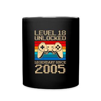 Legendary since 2005 18 years Boy 18th birthday - Full Colour Mug - black - Front