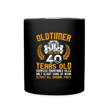 Oldtimer 50e anniversaire 40 ans - Mug uni - noir - Devant