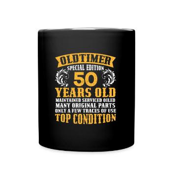 Oldtimer 50 ans 50e anniversaire hommes hommes - Mug uni - noir - Devant