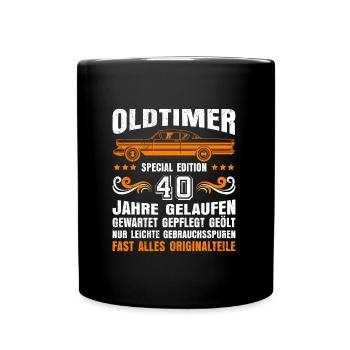 Oldtimer 50e anniversaire 40 ans - Mug uni - noir - Devant