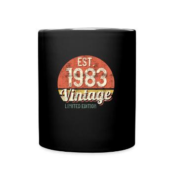 40e anniversaire né en 1983 fête d’anniversaire - Mug uni - noir - Devant