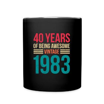 Legendär seit 40 Jahren 40. Geburtstag Vintag - Tasse einfarbig - Schwarz - Vorne