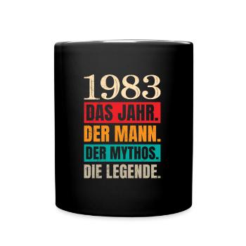 40. Geburtstag Mann 40 Jahre Herren - Tasse einfarbig - Schwarz - Vorne