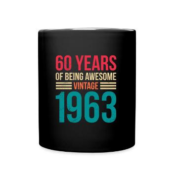 Legendär seit 1963 60. Geburtstag 60 Jahre - Tasse einfarbig - Schwarz - Vorne