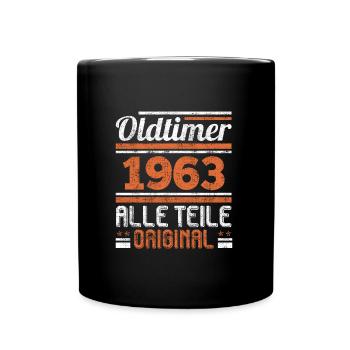 Classic Car 1963 Model 60 Years Men - Full Colour Mug - black - Front