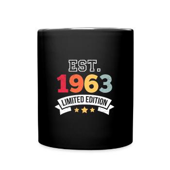 60. Geburtstag Original 1963 60 Jahre - Tasse einfarbig - Schwarz - Vorne