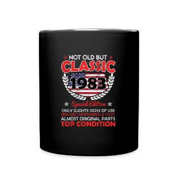 Modèle de voiture classique 1983 40 ans 40e anniversaire - Mug uni - noir - Devant