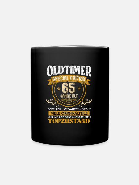 Classic car 65 years old 65 birthday - Full Colour Mug - black
