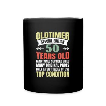 Oldtimer 50 ans 50e anniversaire hommes hommes - Mug uni - noir - Devant