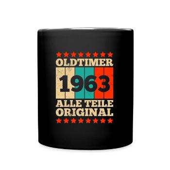 60. Geburtstag alle Teile original 60 Jahre - Tasse einfarbig - Schwarz - Vorne