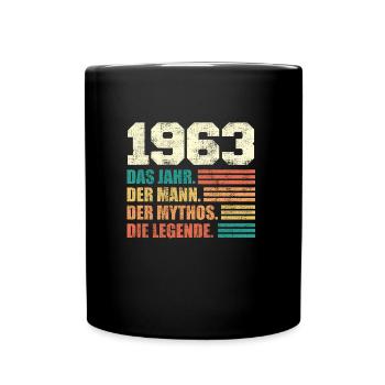 60 Jahre Männer 60. Geburtstag Mann - Tasse einfarbig - Schwarz - Vorne